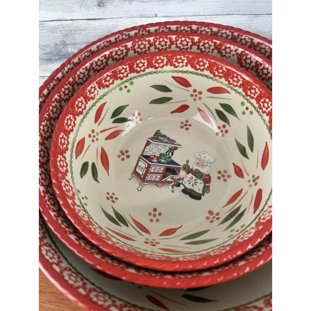 Temp-tations By Tara Christmas 5 Nesting Bowls